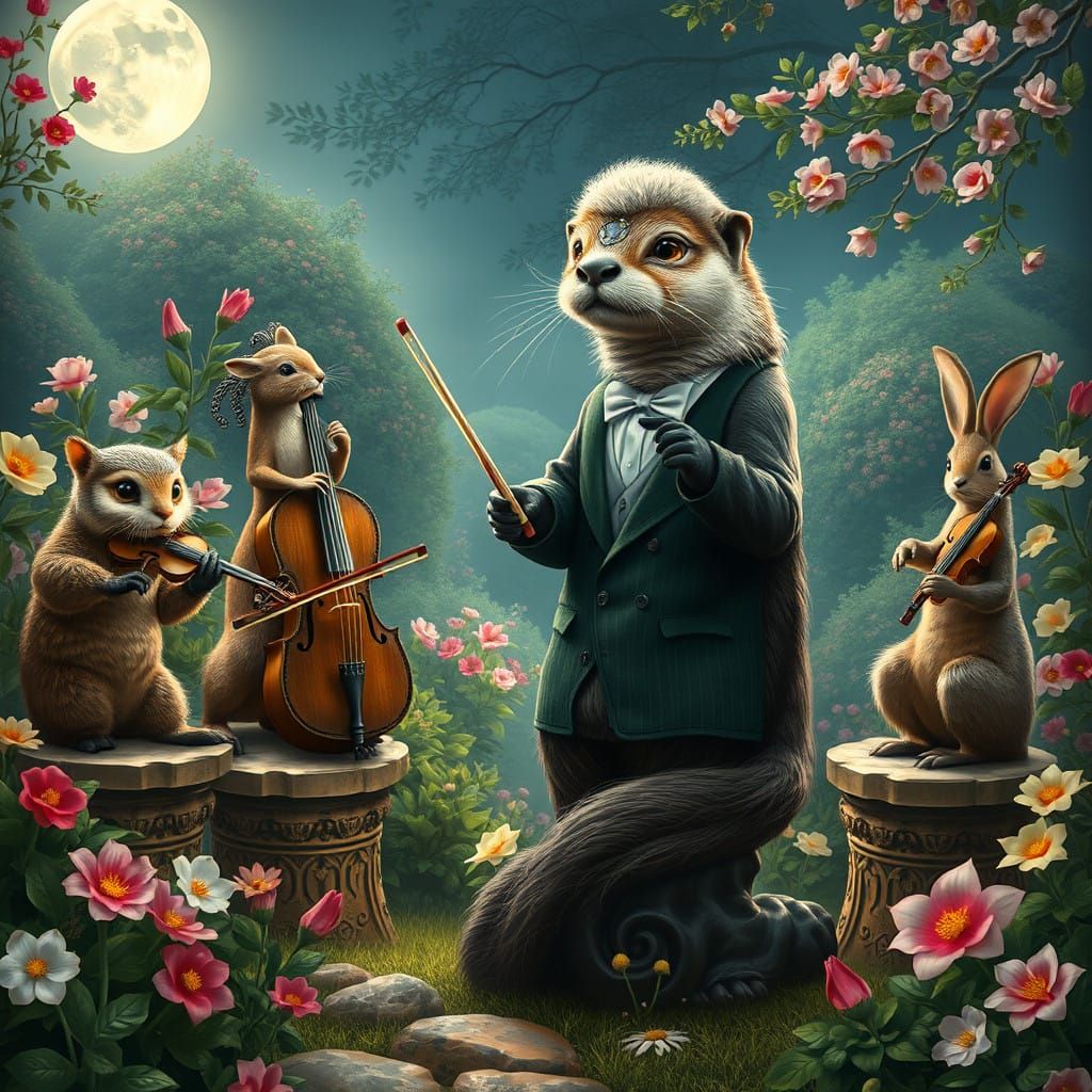 Whimsical Woodland Concert in Lavish Garden Setting