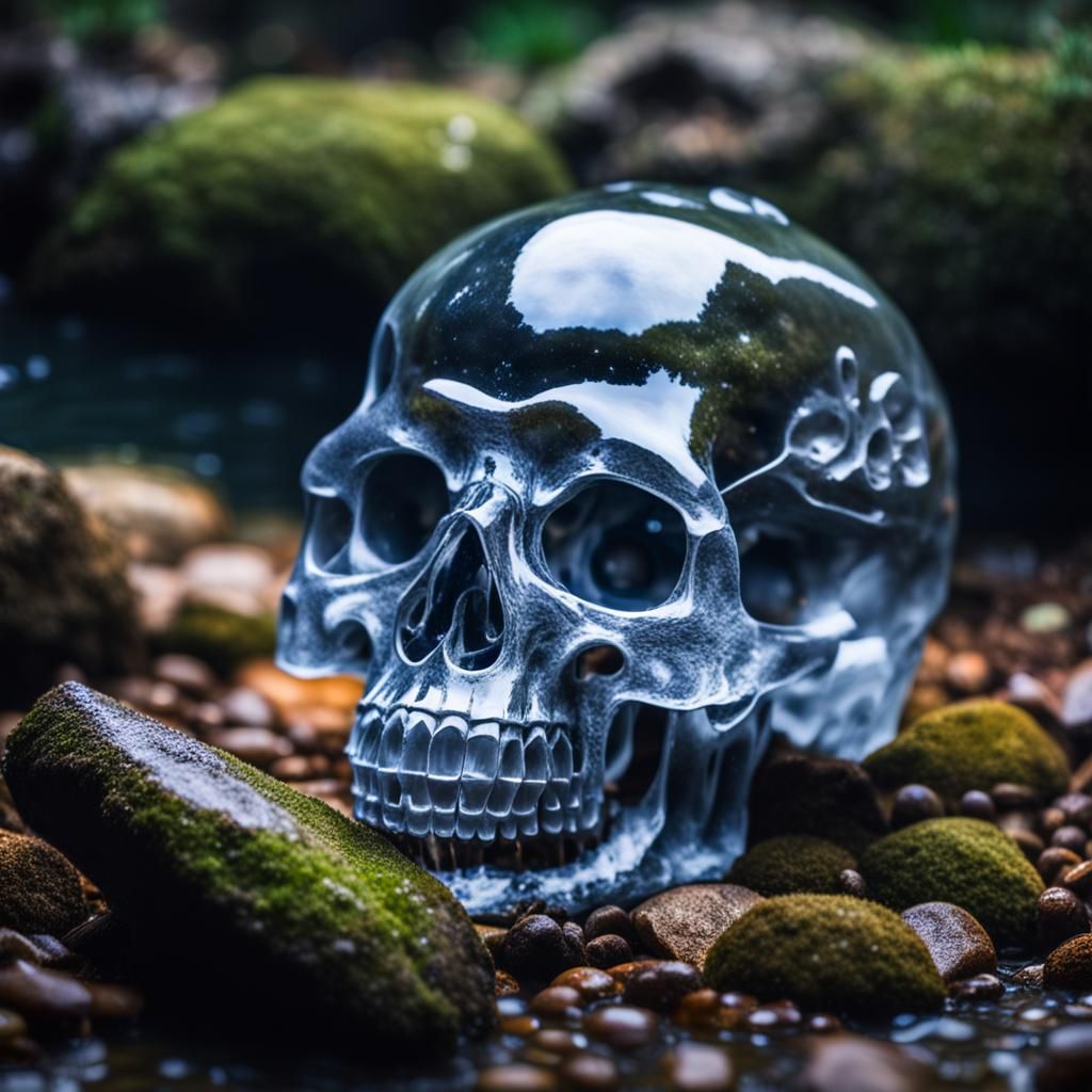 Crystal Skull with Skulls, Professional Photography