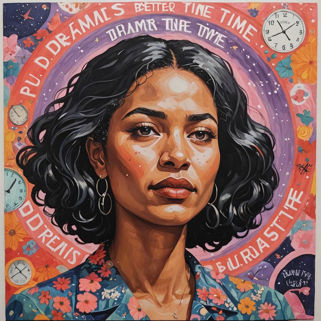 Empowered Goddess in a Vibrant Future Landscape