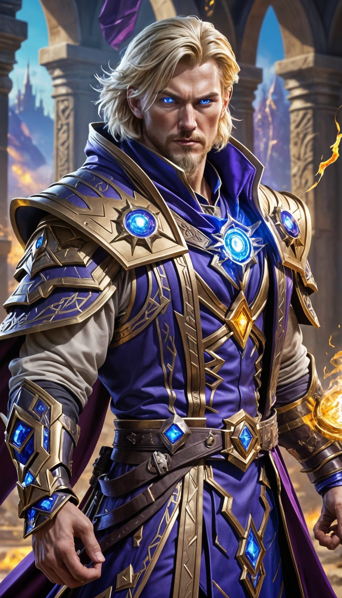 Epic Young Wizard with Magic Light