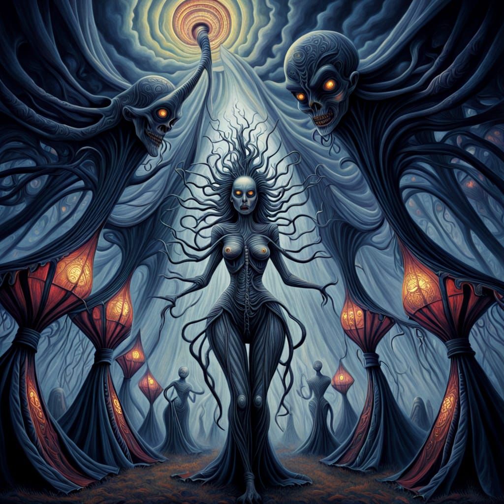 Cosmic Circus Tent Erupts with Otherworldly Energy