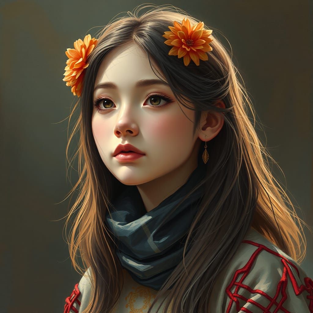 AI-Generated Portrait of a Girl for Publication
