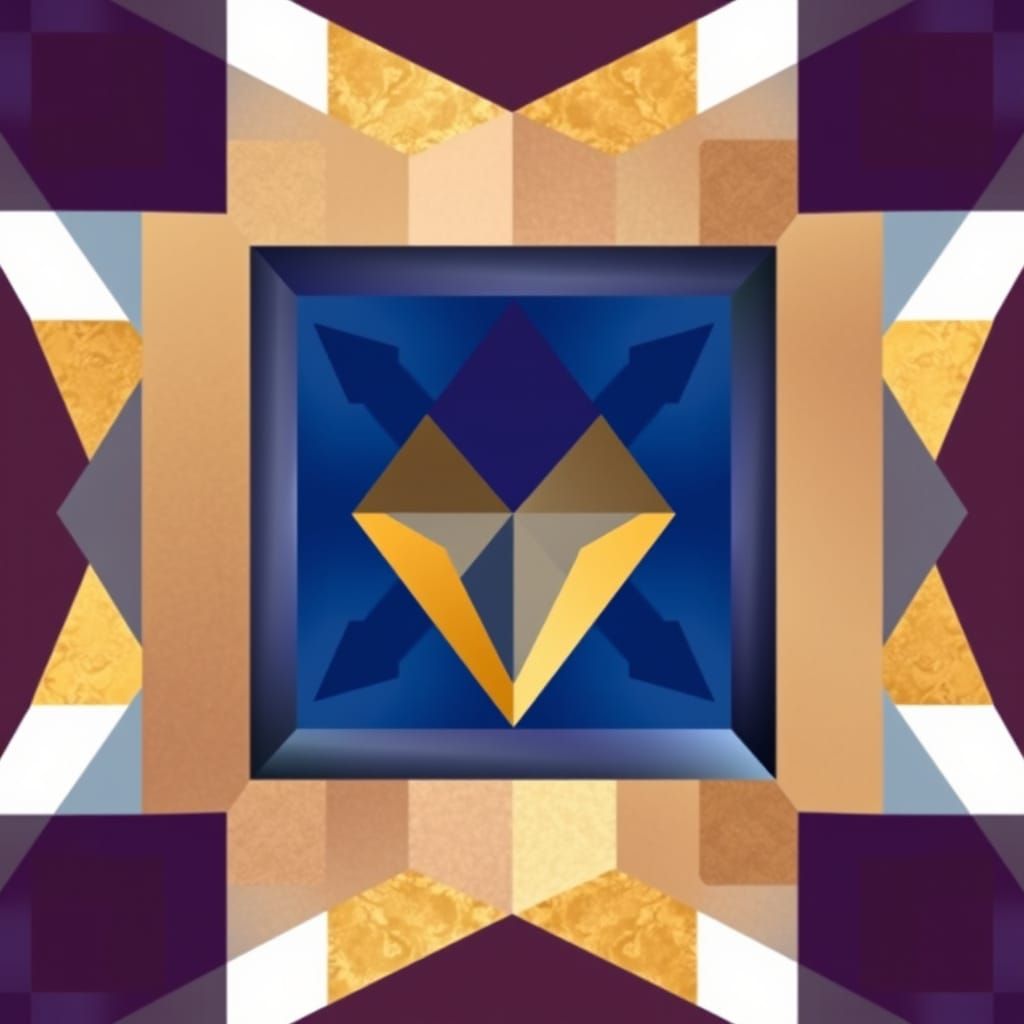Surrealist Geometric Abstraction with Sierpinsky Triangle