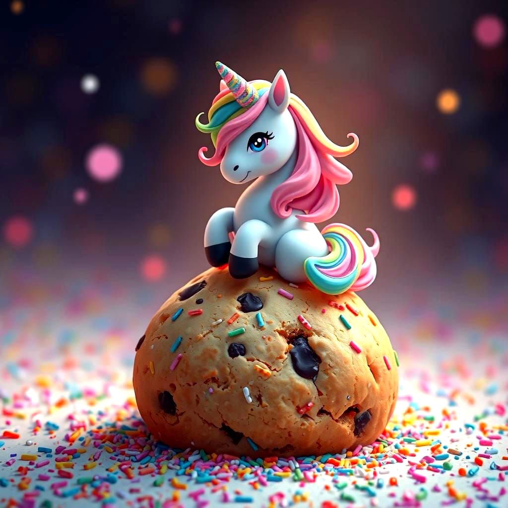 Unicorn on Cookie: AI Generated Whimsy