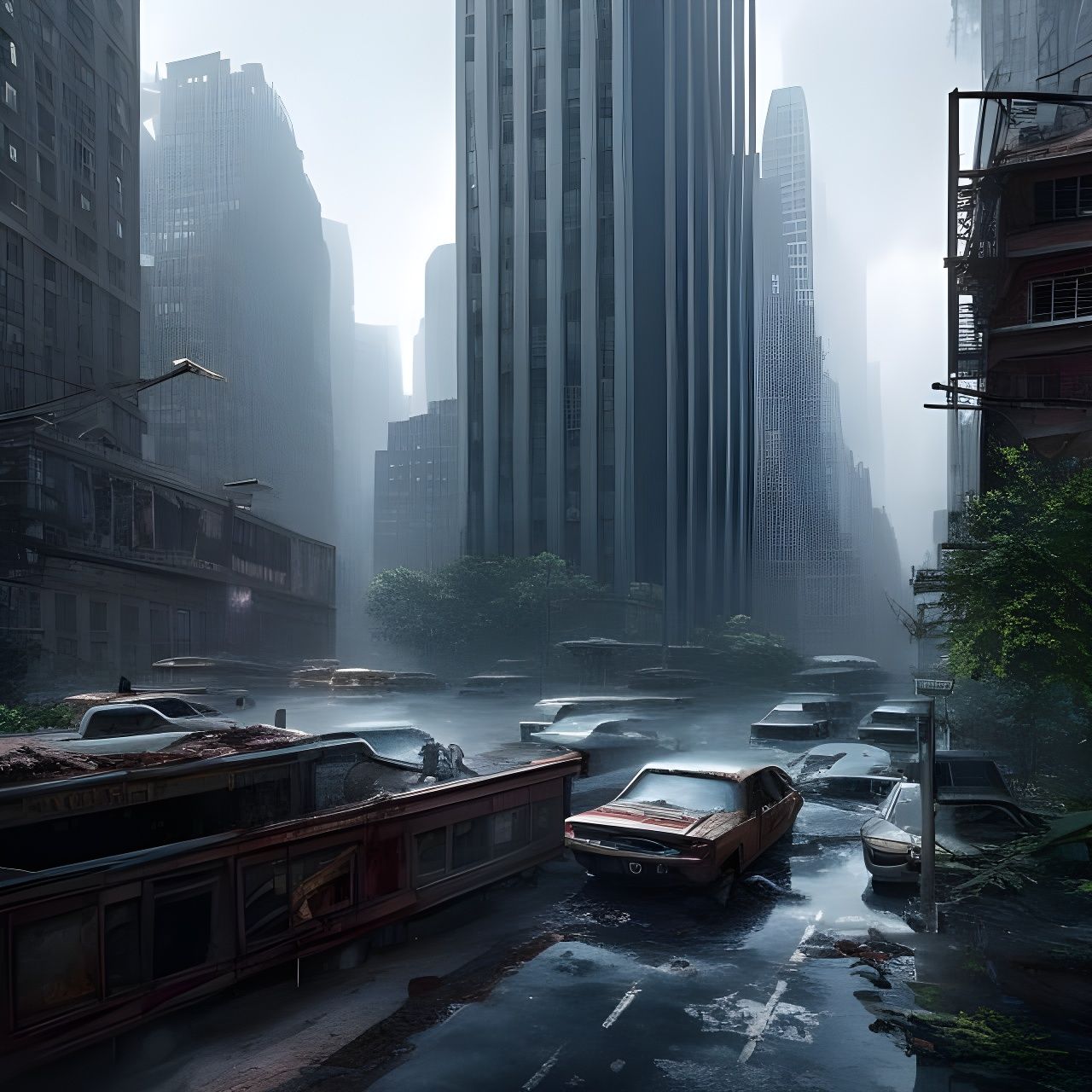 Post-Apocalyptic Manhattan Digital Matte Painting