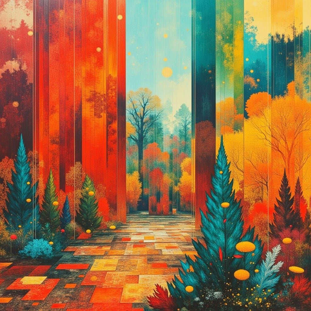 Colorful Textures in a Retro Dreamscape Fantasy