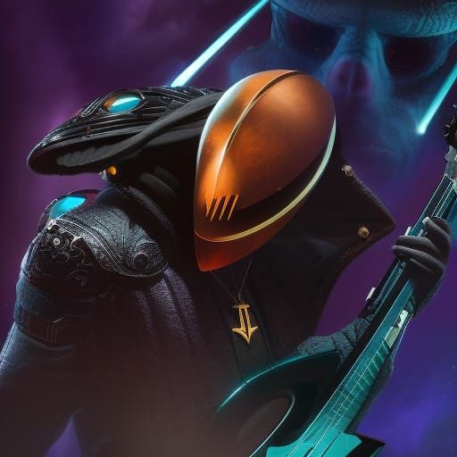 Ziltoid Plays Guitar: Detailed Matte Painting