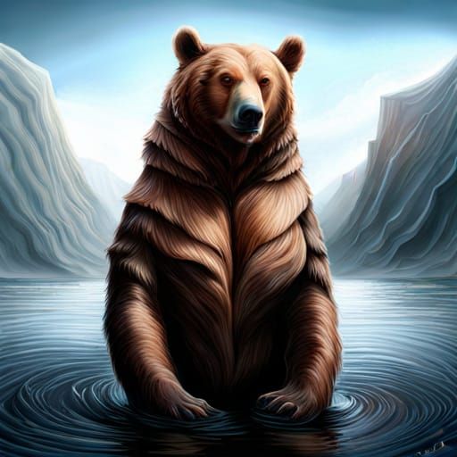 Photorealistic Bearhug with Volumetric Lighting