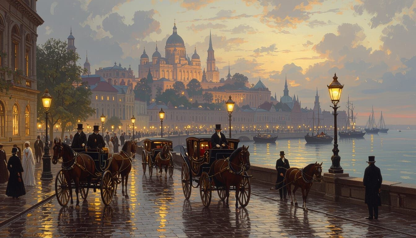 A bustling Regency-era kingdom