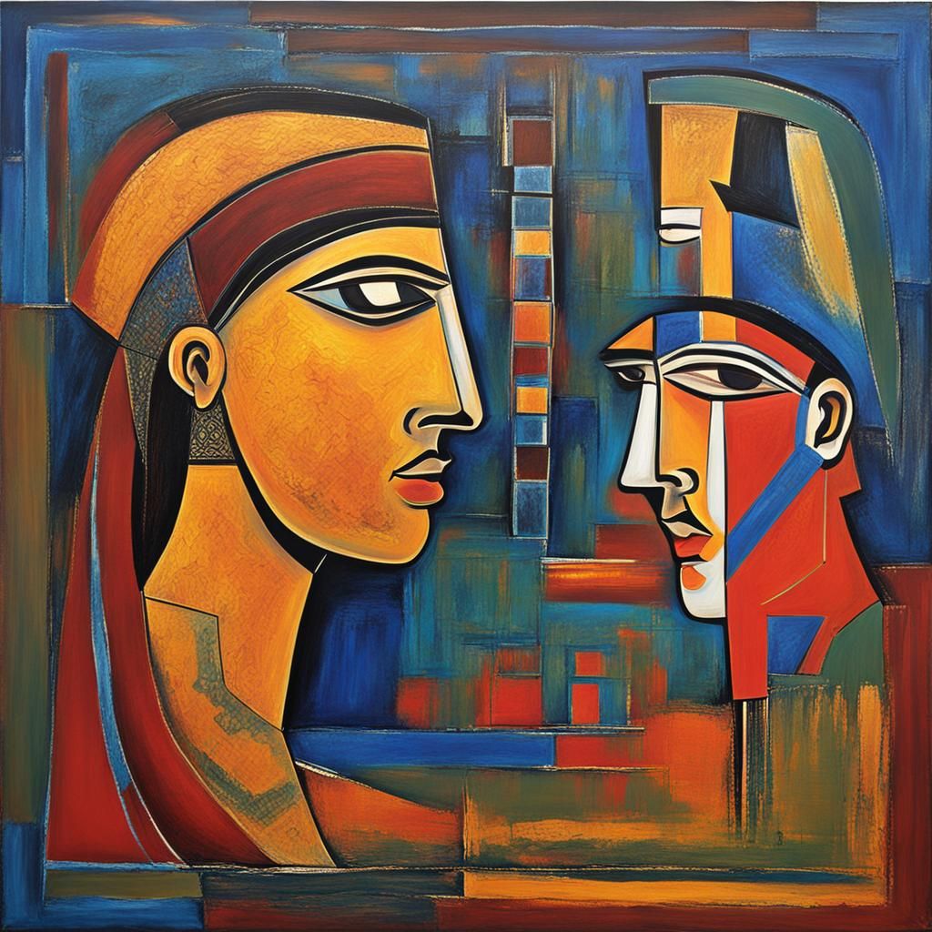 Potiphar's Wife and Joseph: Abstract Art