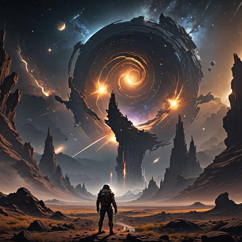 Dark Fantasy Galaxies in Hyperdetailed Concept Art