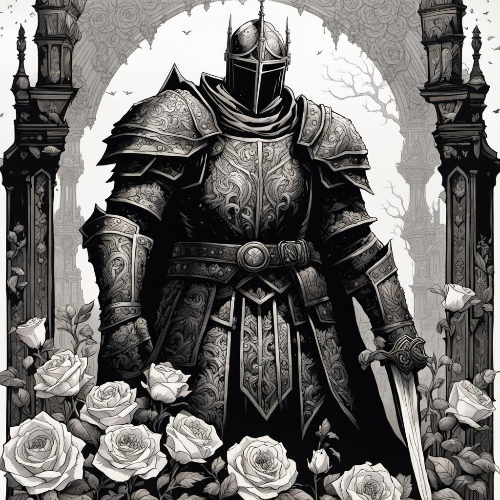 Grimdark Paladin on Coffee Stained Paper