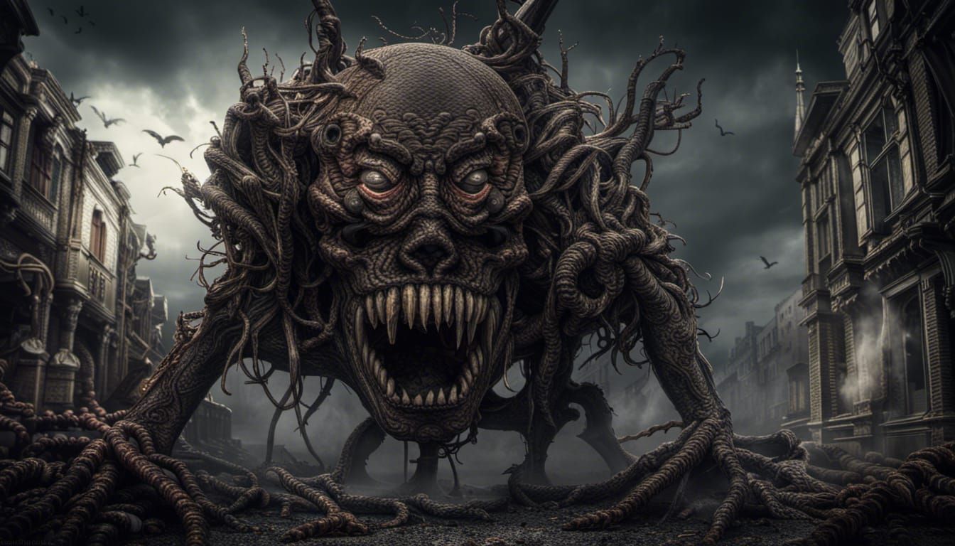 Hyperrealistic Nightmare with Intricate Details in HDR