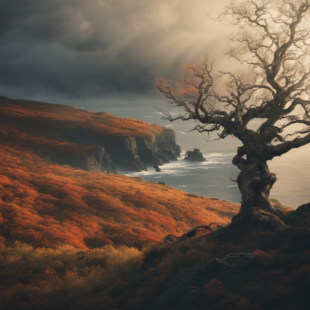 Aurora Aksnes on a Windswept Promontory Headland