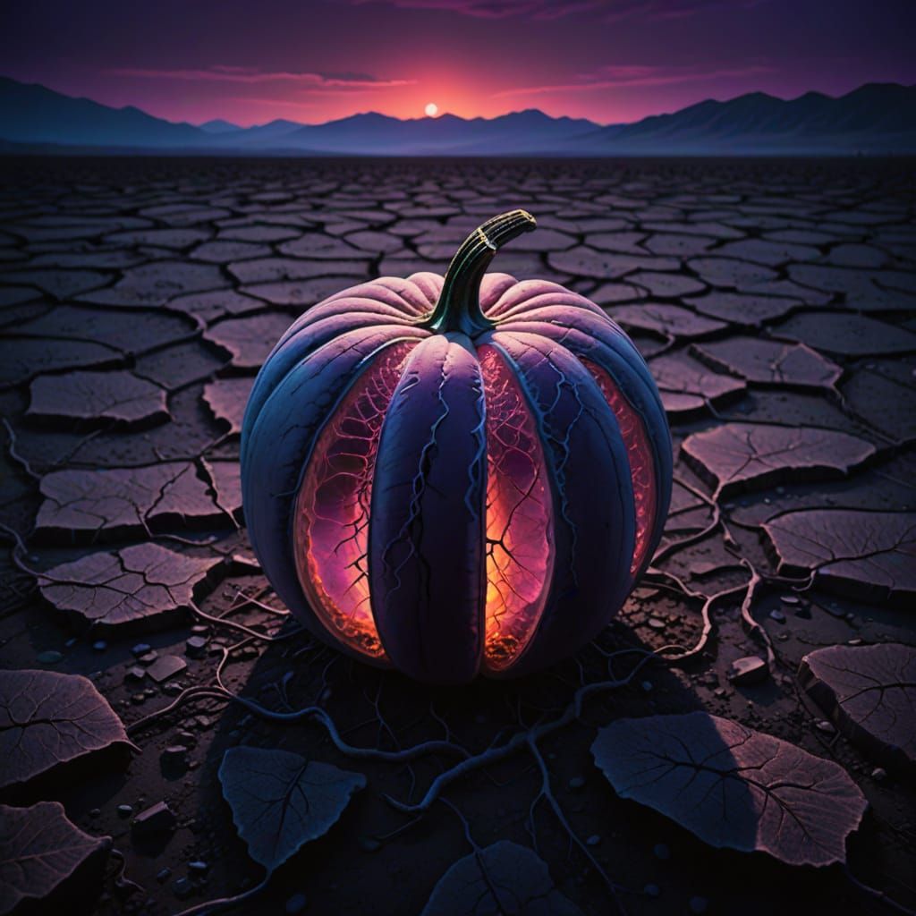 Surreal Hell Melon in Neon Hues