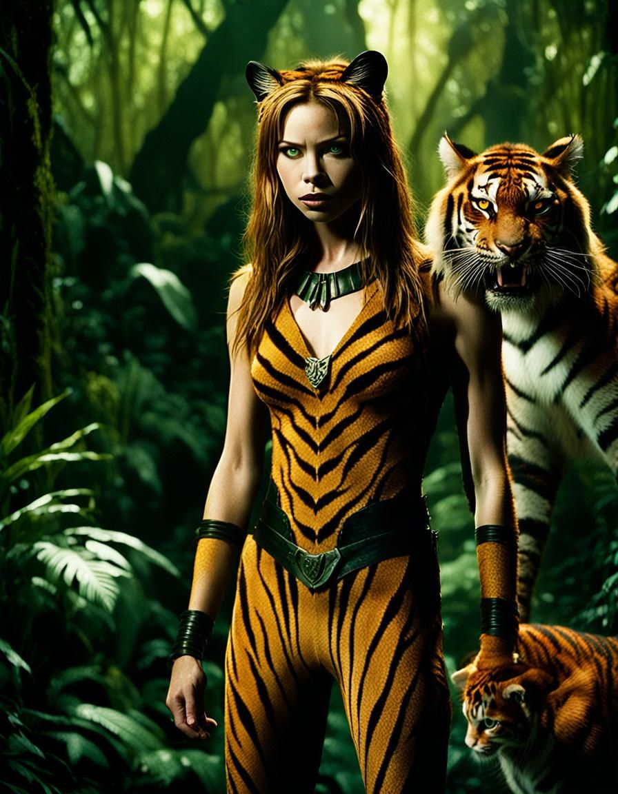 Tigra the Were-Woman in a Jungle, Cinematic Film Still