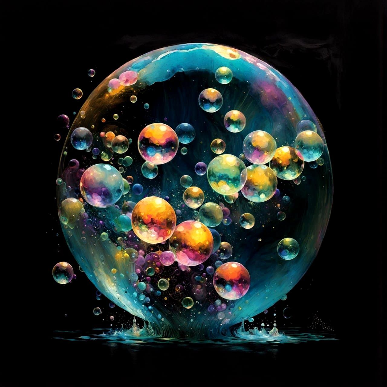 A bubble filled with bubbles