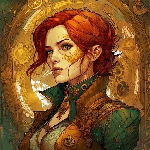 Steampunk Triss Merigold: A Mechanical Sorceress
