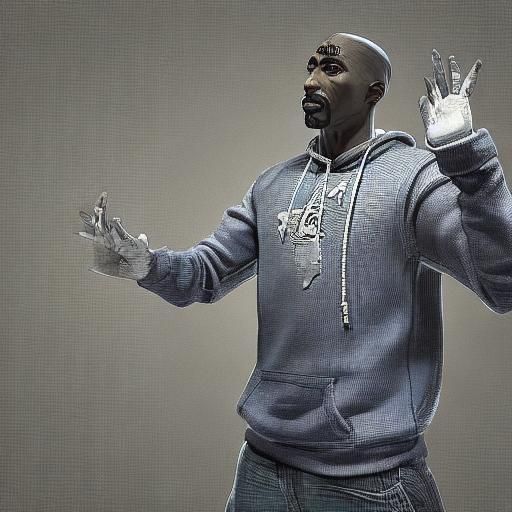 Tupac Shakur Action Figure as 3D Digital Art