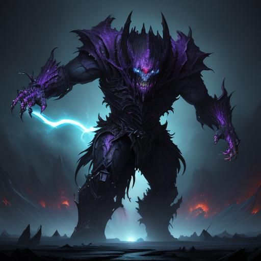 Alien Zombie Overlord in Dark Fantasy Style