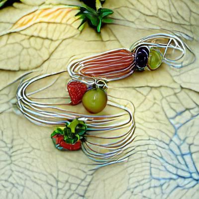 Exquisite Wire-Wrapped Fruit Jewelry