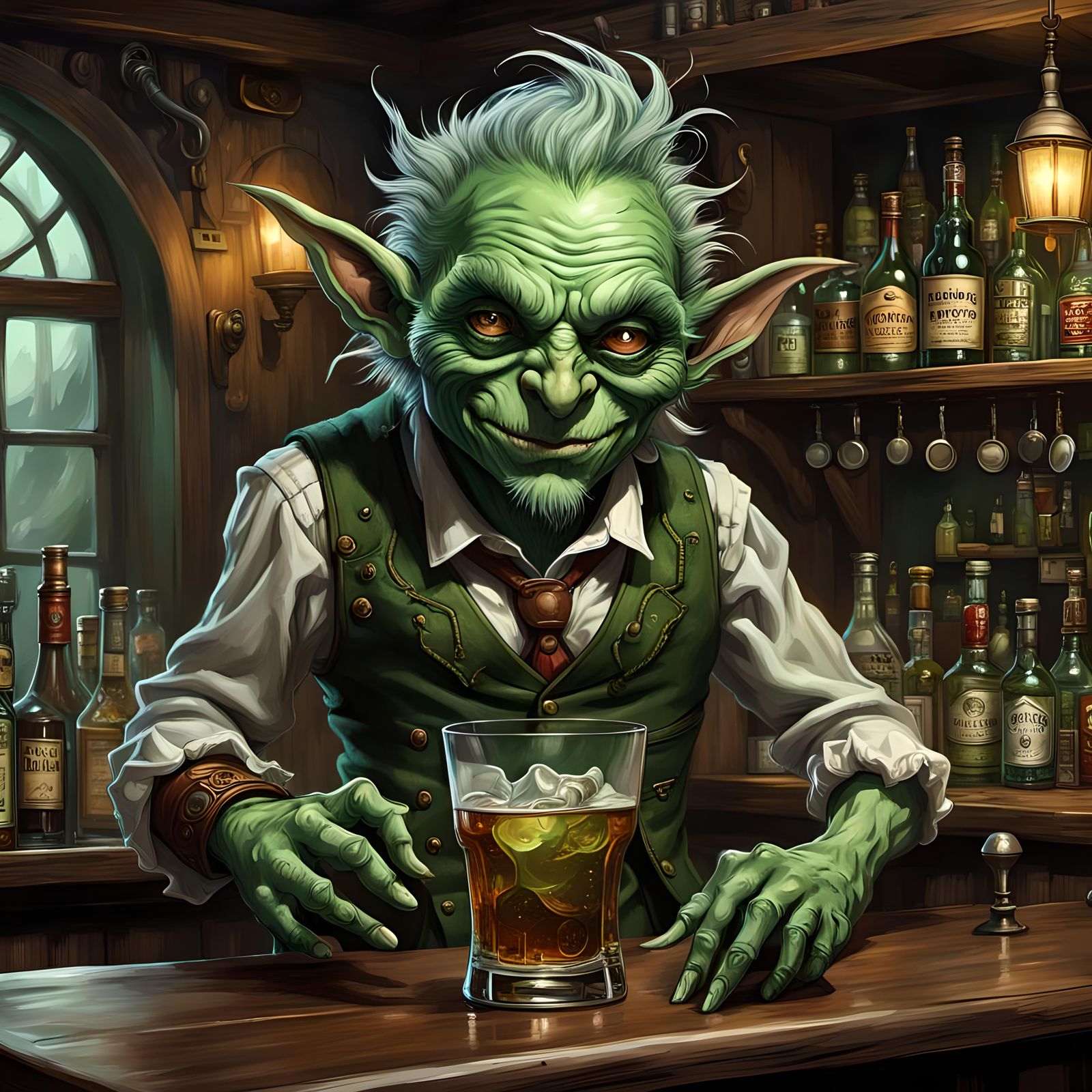 Bartender: Goblin Barkeep (Crystal Clear XL)