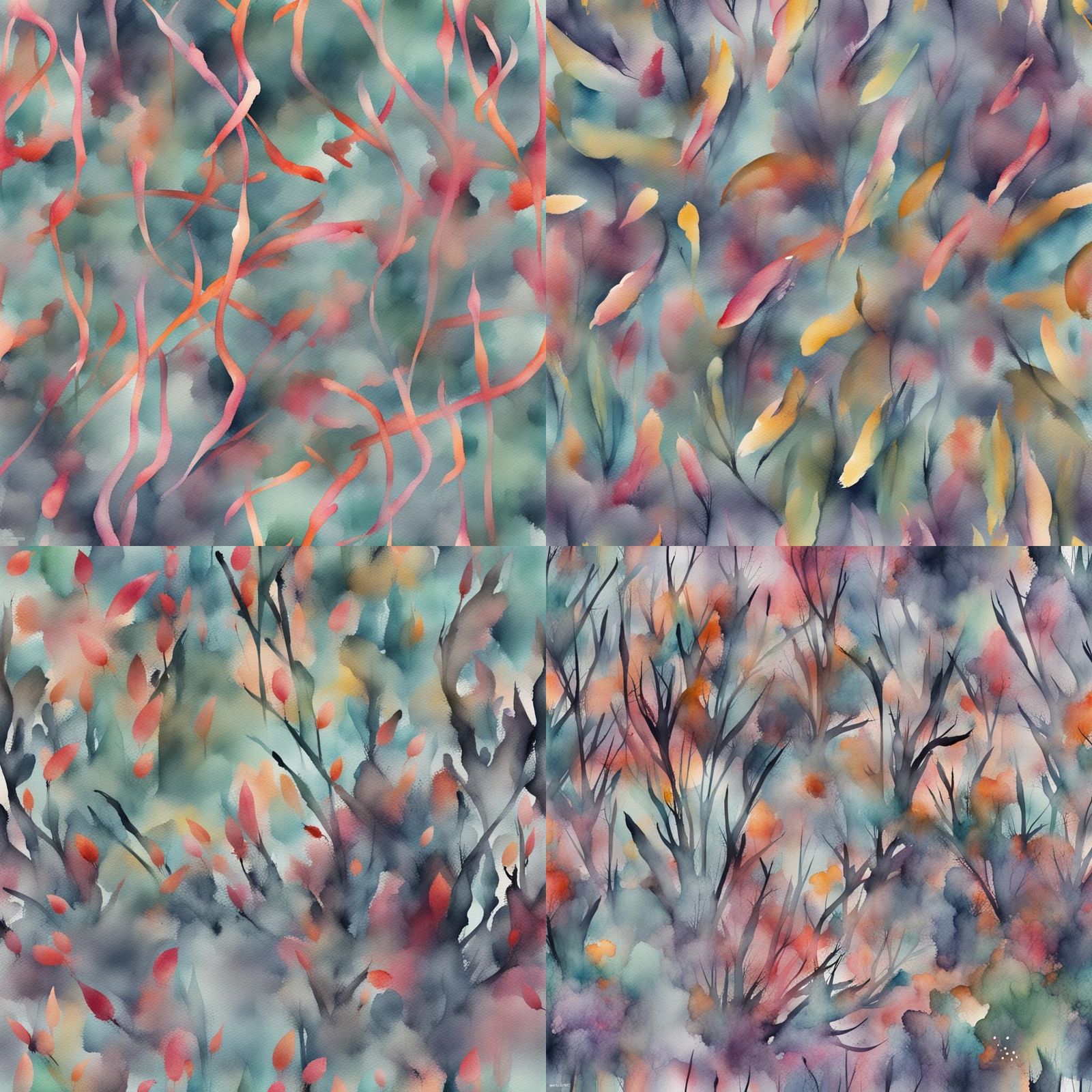 Watercolor Brush Painting Wallpaper Template