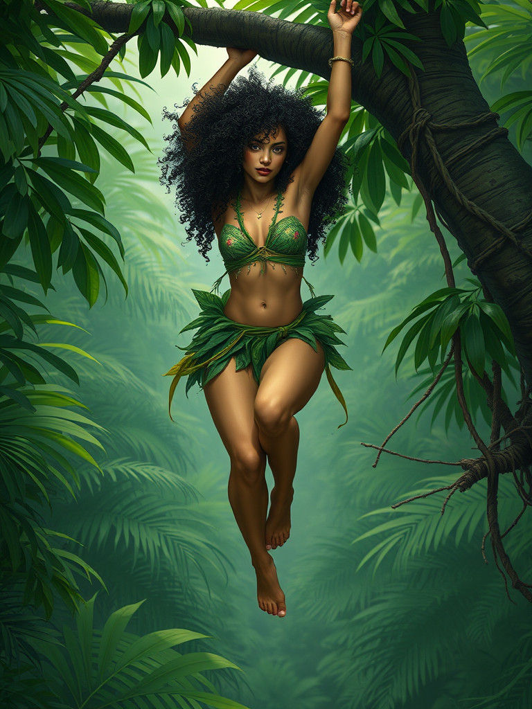 Exotic Women in Emerald Jungle, Dynamic Motion