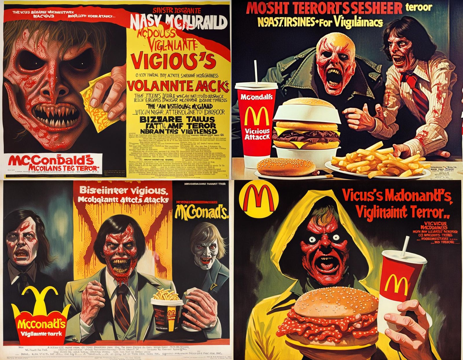 1970s Movie Poster: Bizarre McDonald's Horror