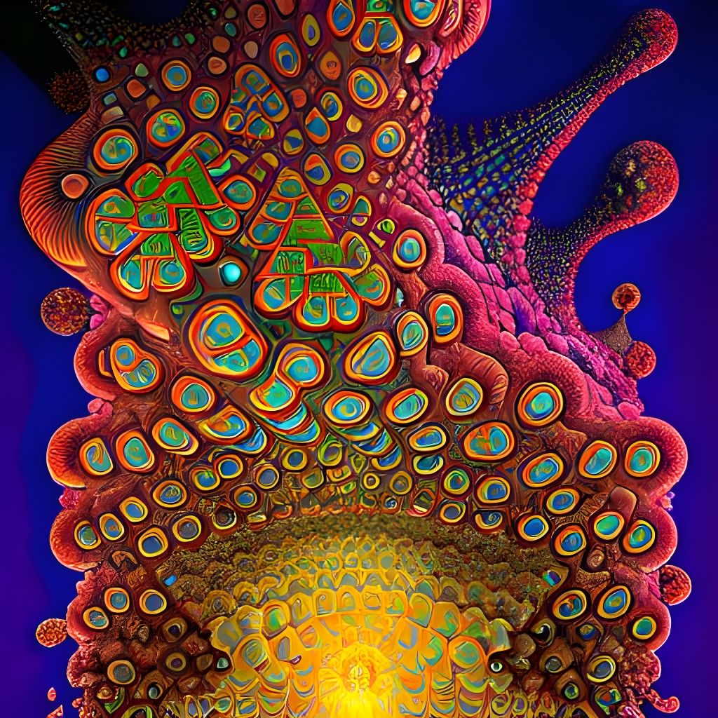 Fractal Bismuth Crystal Mandelbulb Digital Art