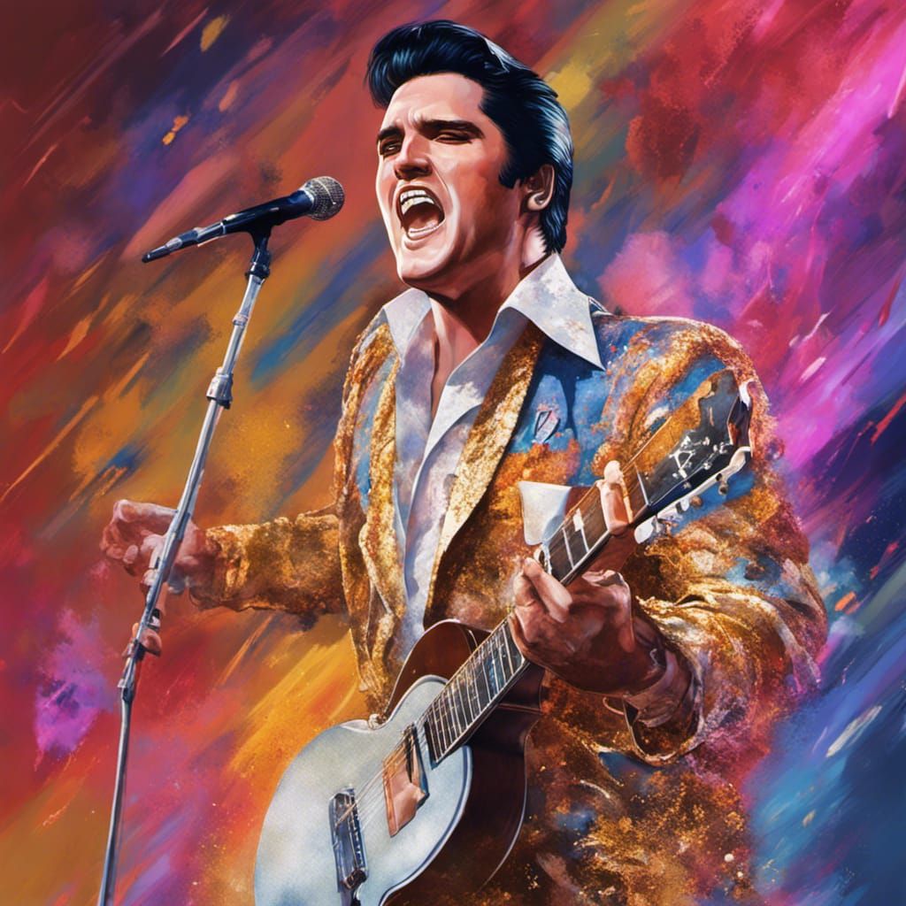 Elvis Presley Concert in Jurassic World: Hyperrealistic Art