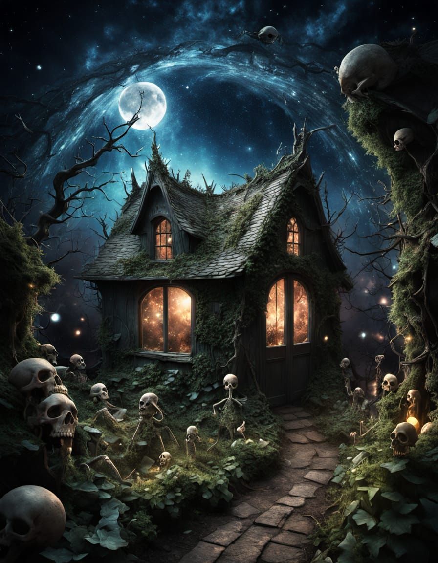 Fantasy Creepy Garden with Rusty Windy Whirlingtons