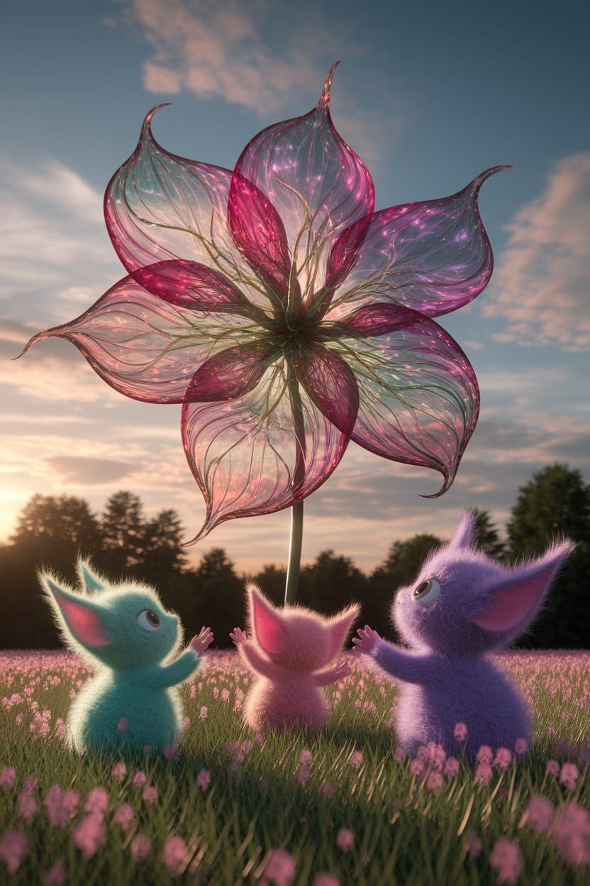 Colossal Begonia Glass Kaleidoscope