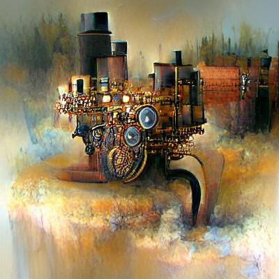 Steampunk Engine Illustration