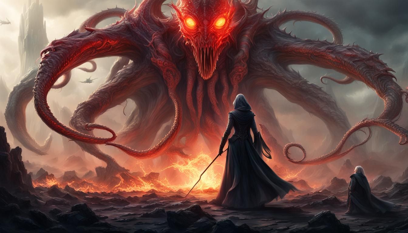 Sci-Fi Alien Battle on Ethereal Planet