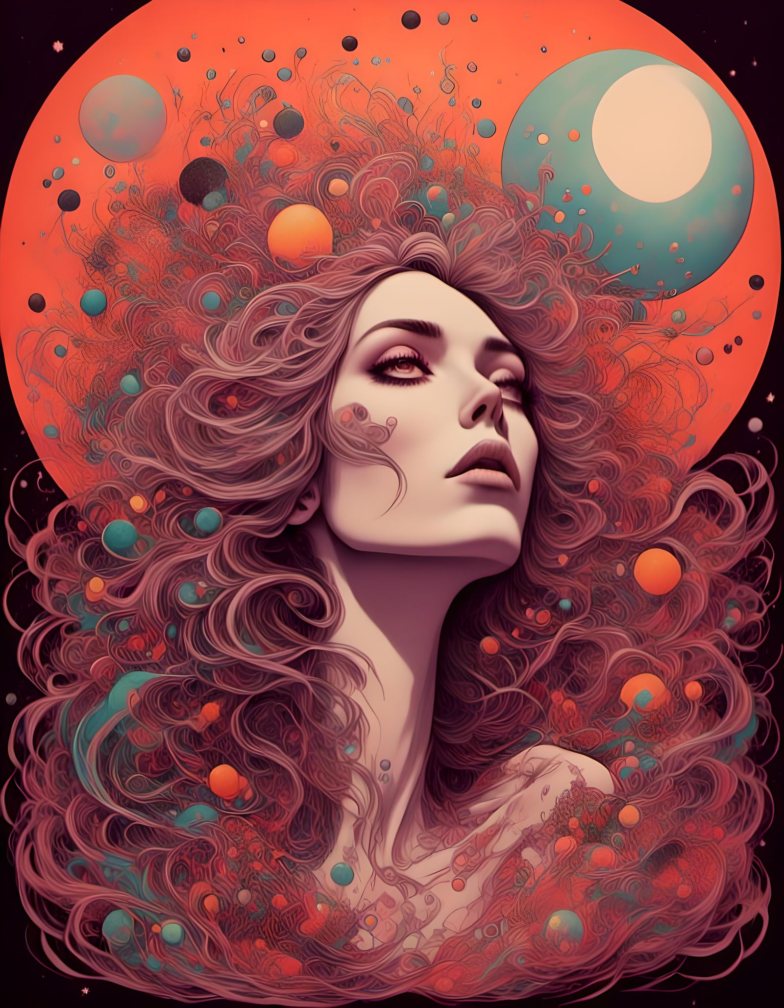 Vibrant 1970s Retro Style Image