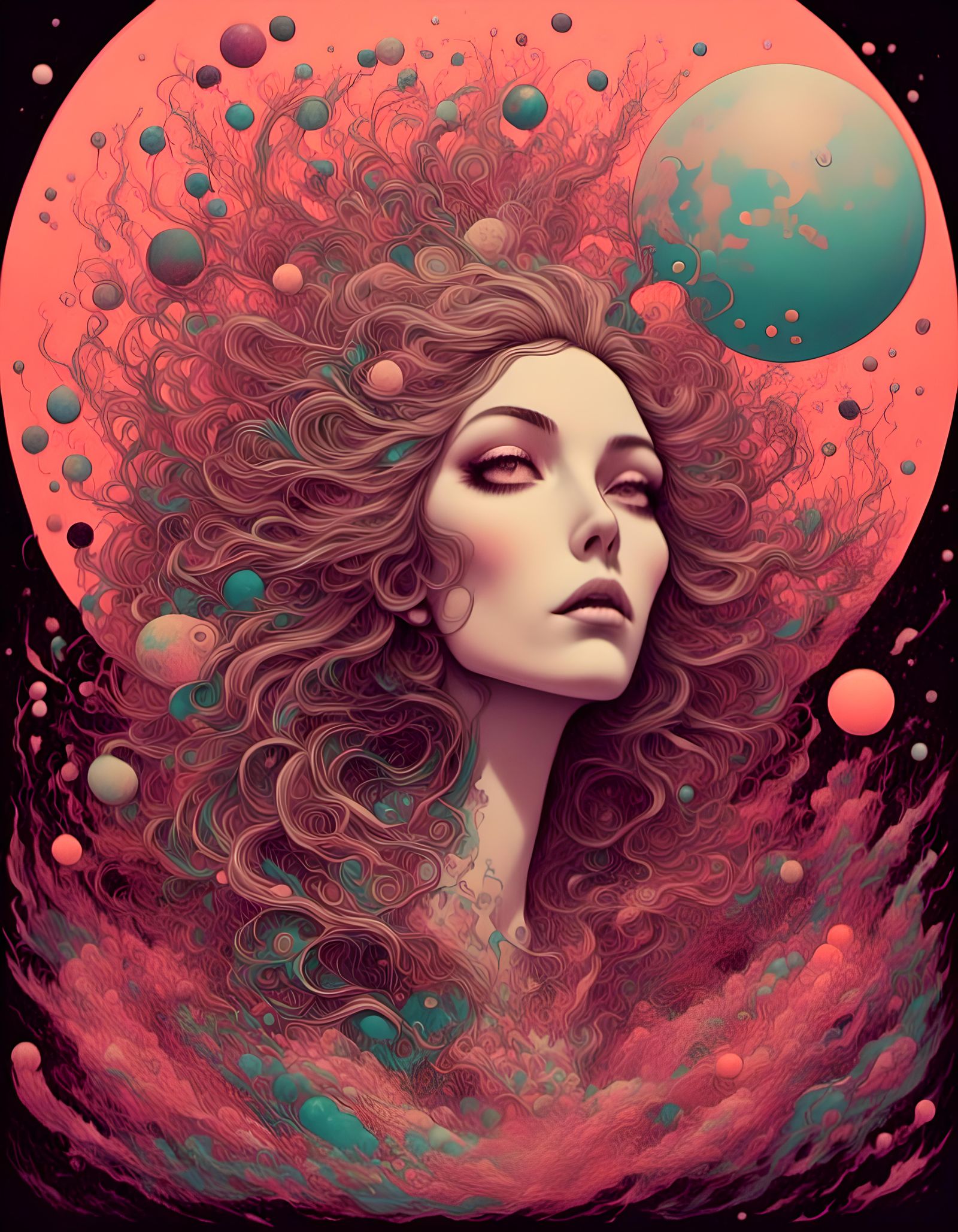 Vibrant Retro Evening Scene