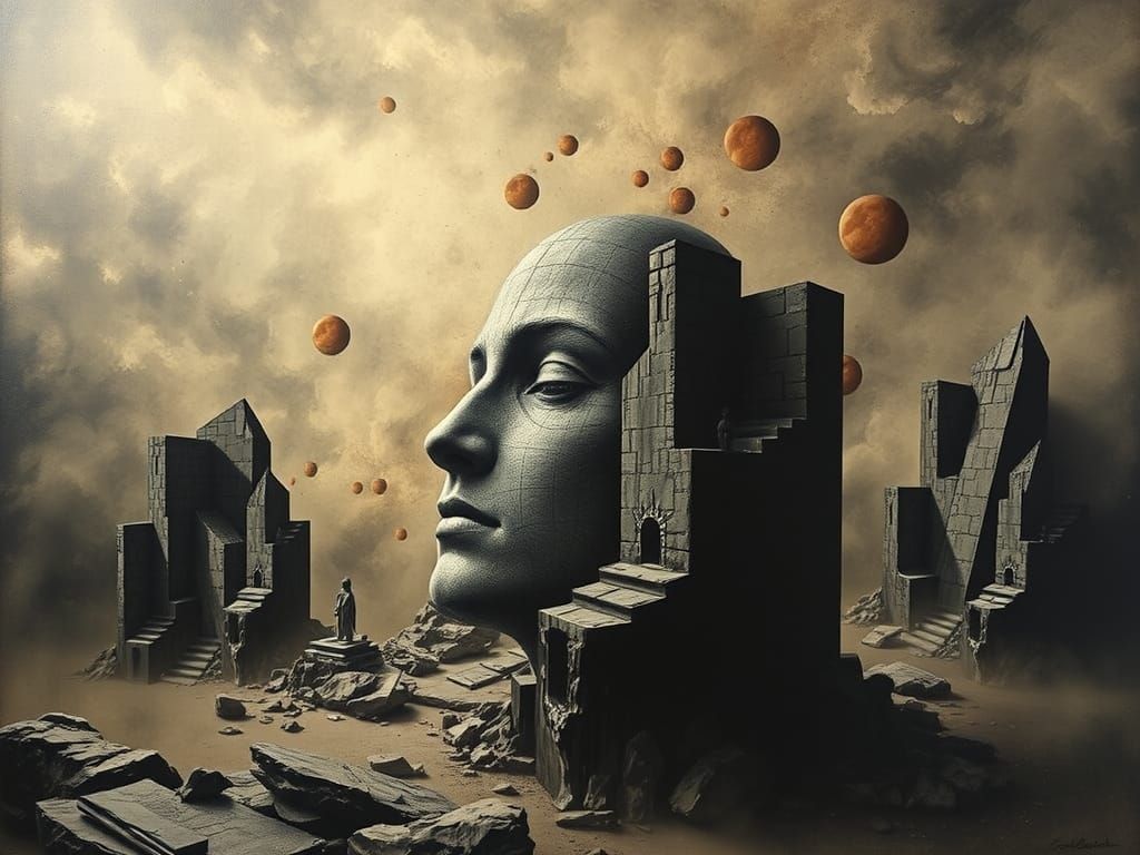 Incessant Montage 3D Mezzotint Trance Reward Enigma