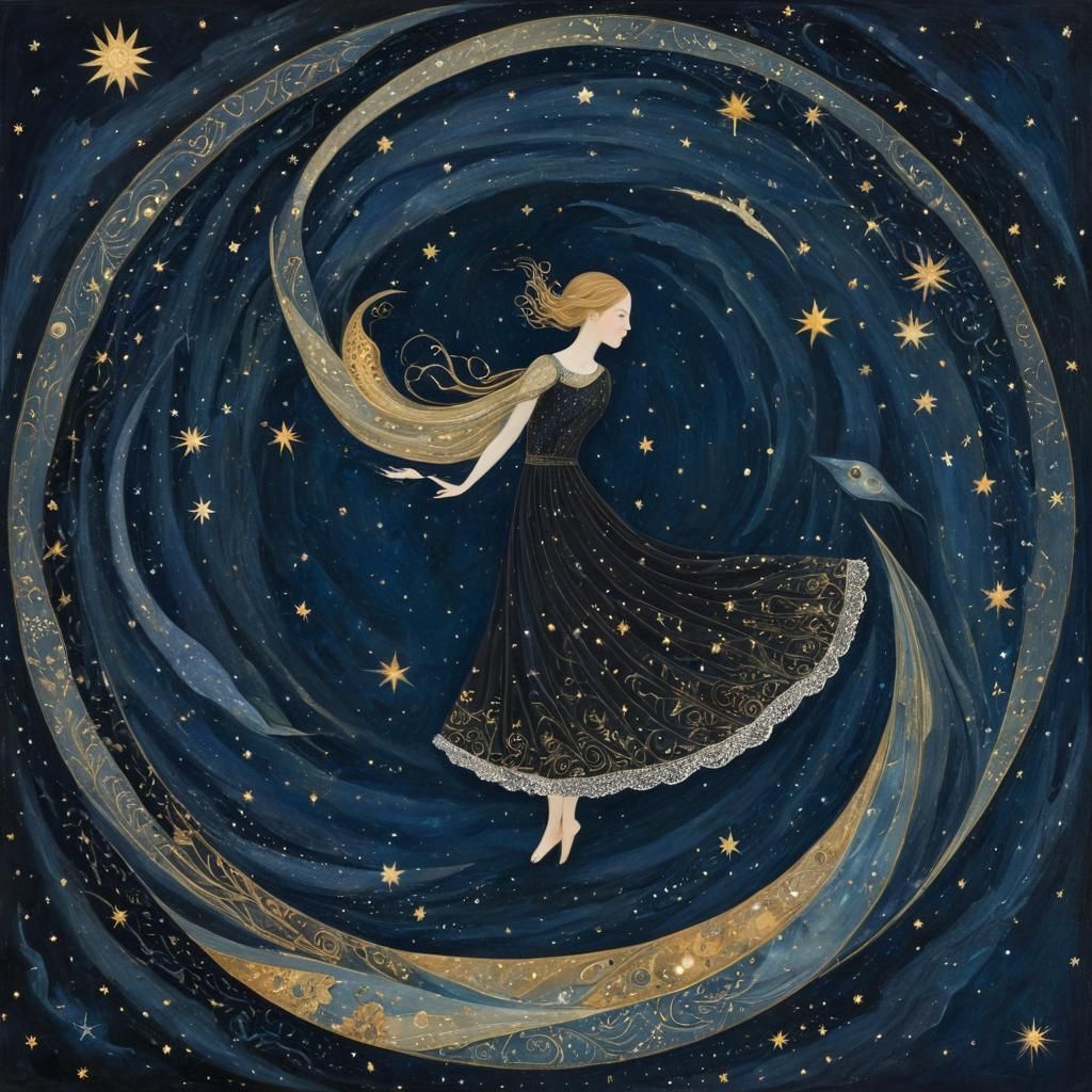 Mystical Creatures Soaring Through Galactic Creation