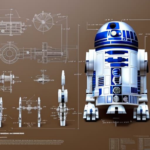 R2-D2 Engineering Blueprint: Detailed Technical Drawings