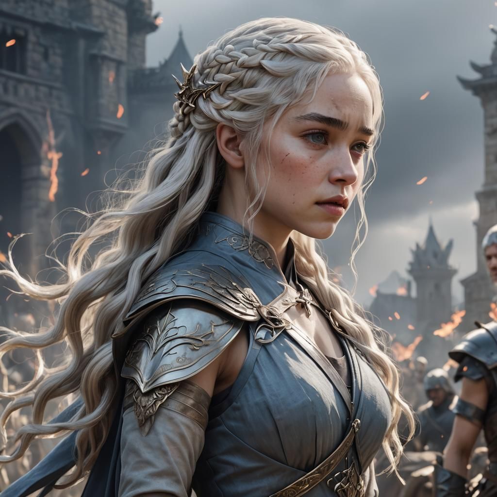 Detailed 3D Anime Art of Daenerys