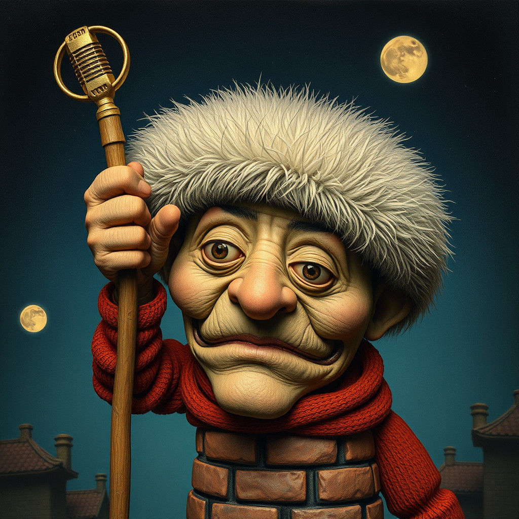 Chimney Sweep in Pop Surrealist Style