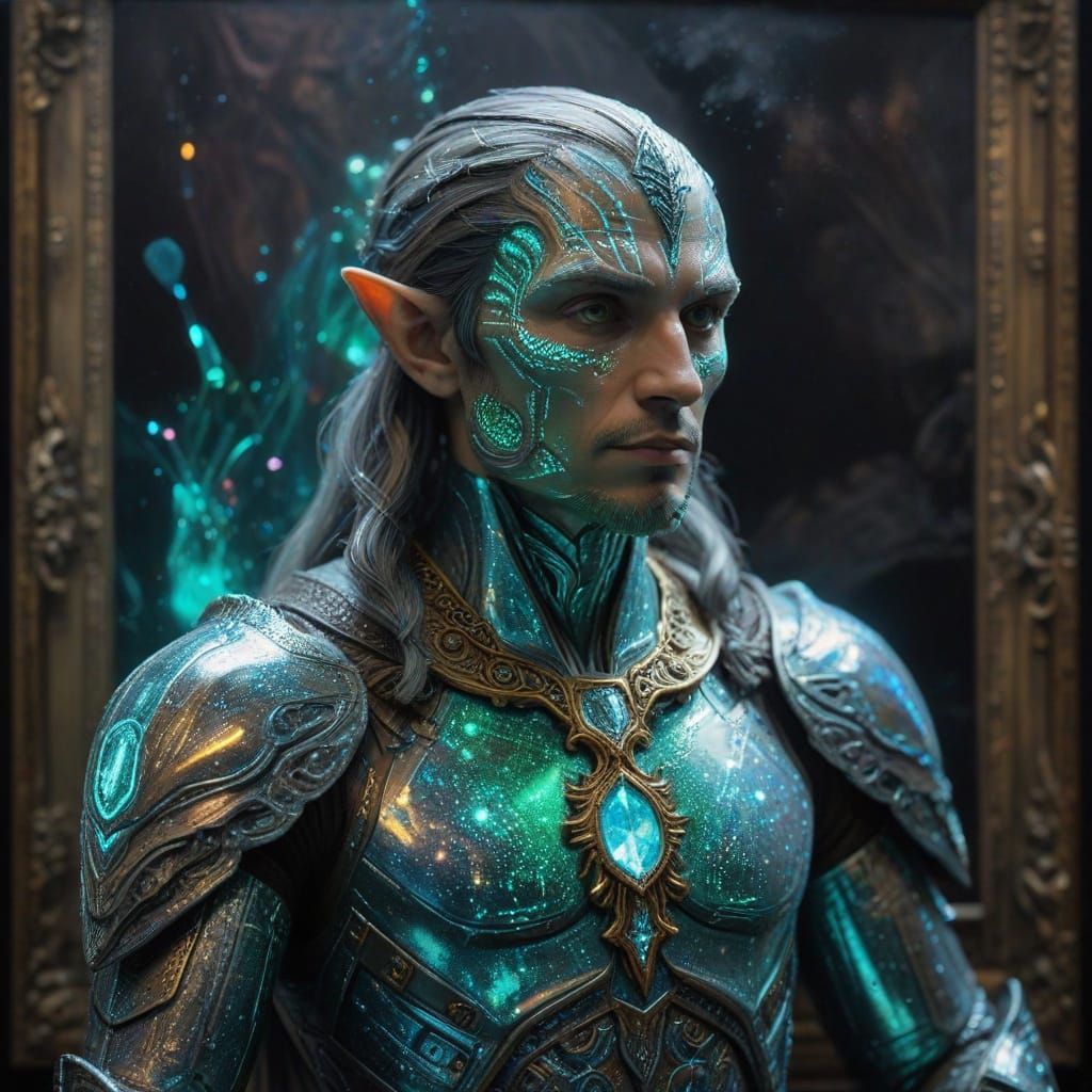 Enchanted Renaissance Elf in Holographic Detail