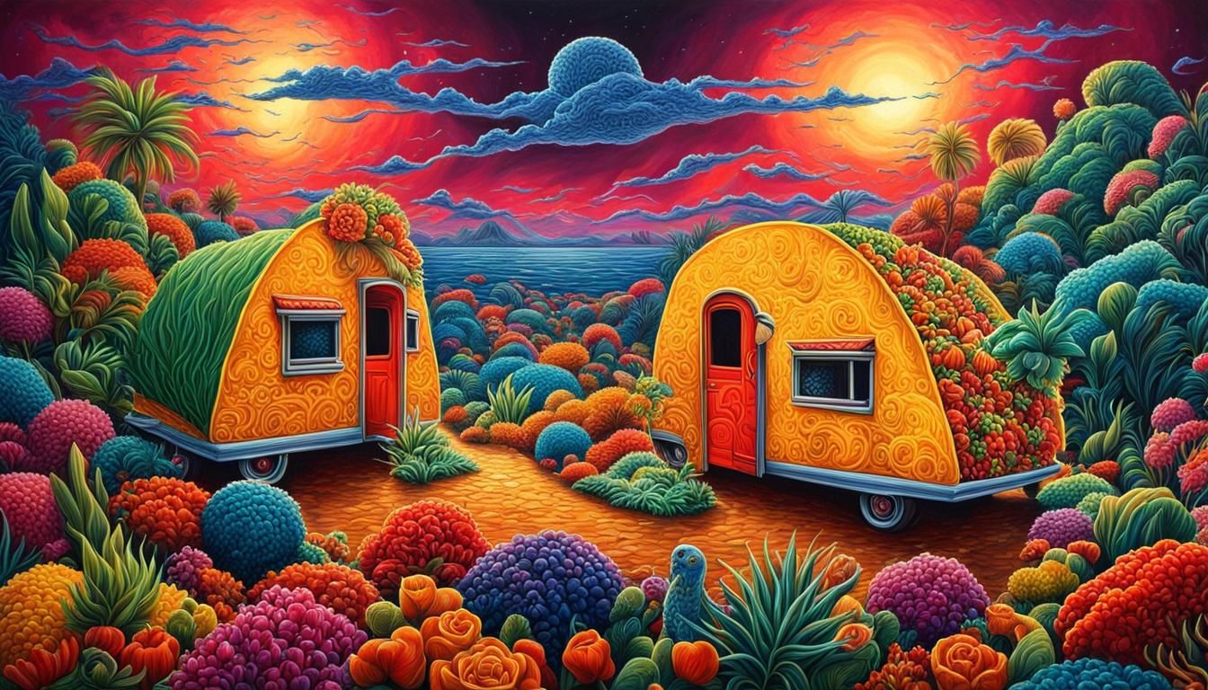 Surreal Two Color Taco Tuesday Celebration