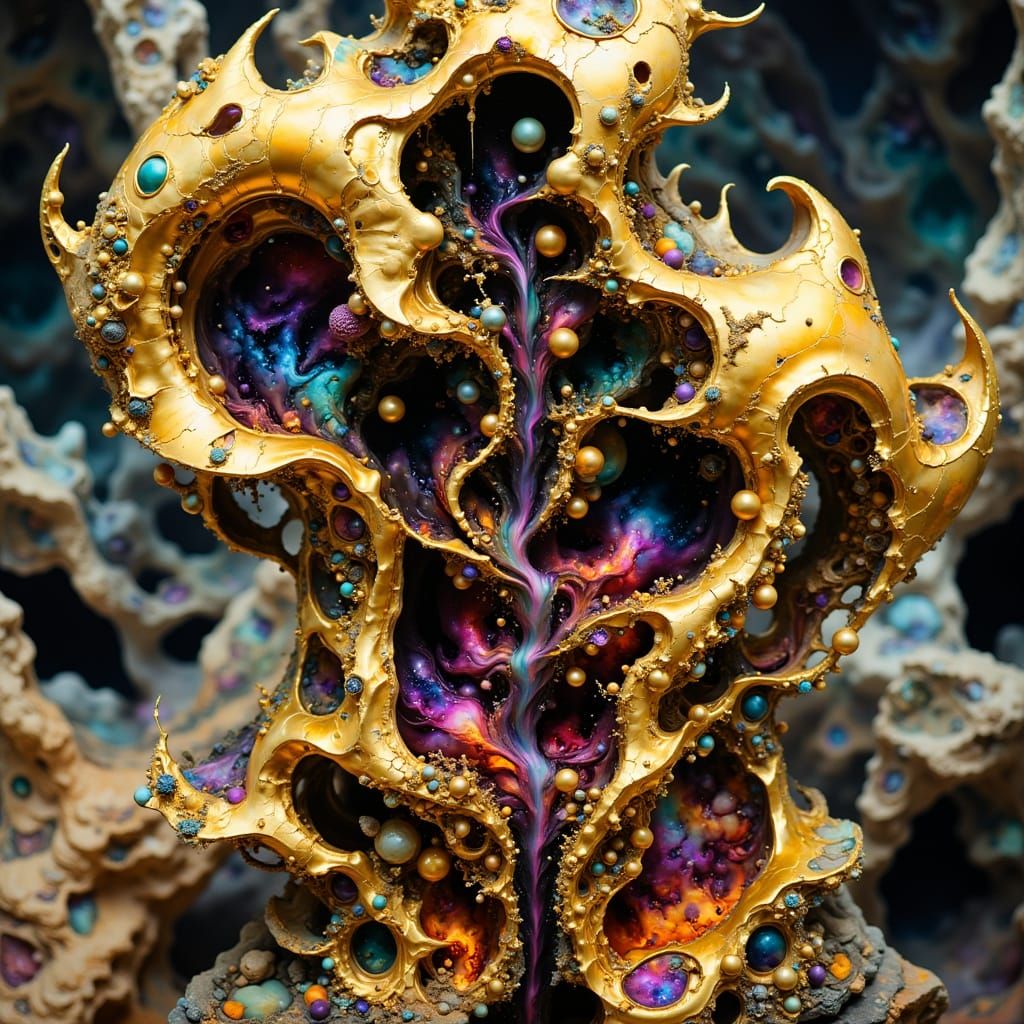 Towering Golden Metallic Quantum Network in Hyperkraximalism...