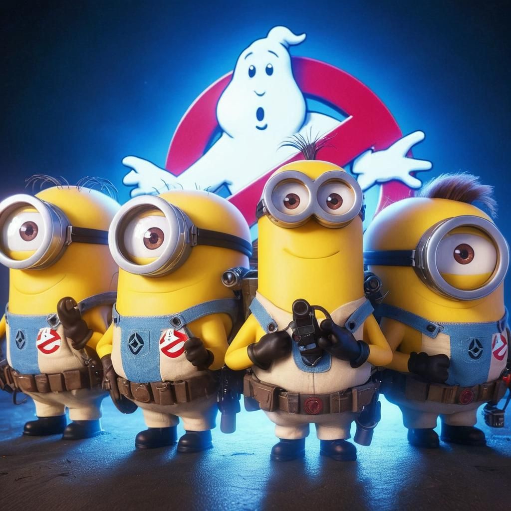 Minions Impersonate Ghostbusters in 3D Anime Style