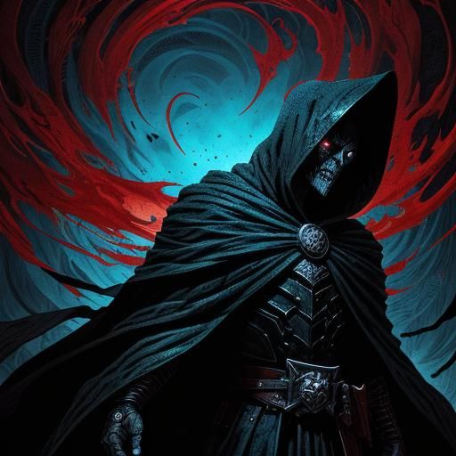 Undead Blood Wizard in Dark Fantasy Comic Art