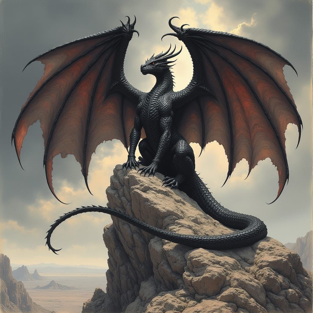 Majestic Baaz Draconian in Windswept Vale