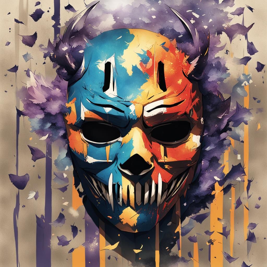 Mask of Sanity: Anime-Inspired Fantasy Art