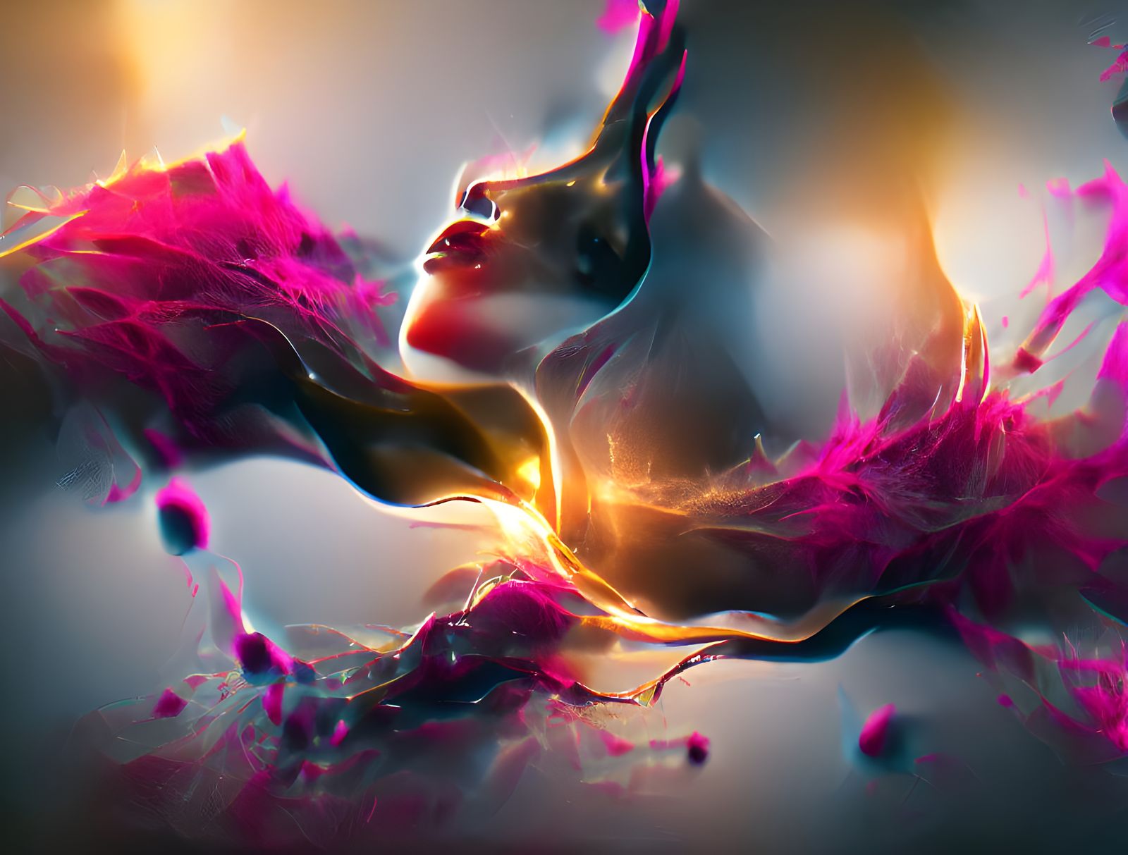 Abstract Volumetric Lighting Concept Art in HD